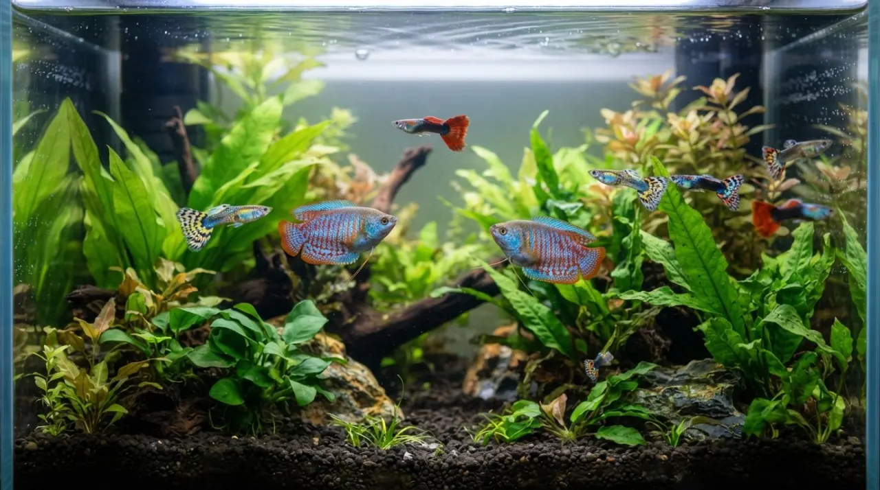 Can Guppies Live With Dwarf Gouramis? guide image