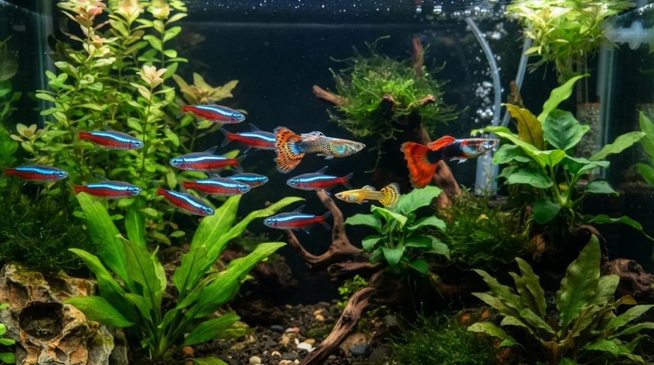 Can Guppies Live With Neon Tetras? guide image
