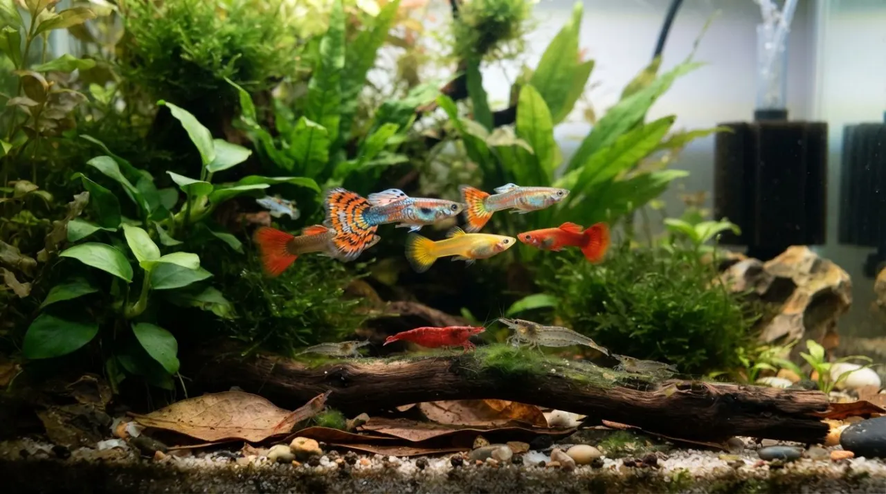 Can Guppies Live With Shrimp? guide image
