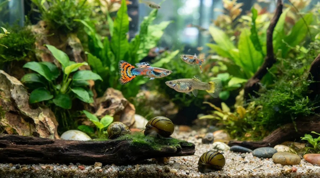 Can Guppies Live With Nerite Snails? guide image