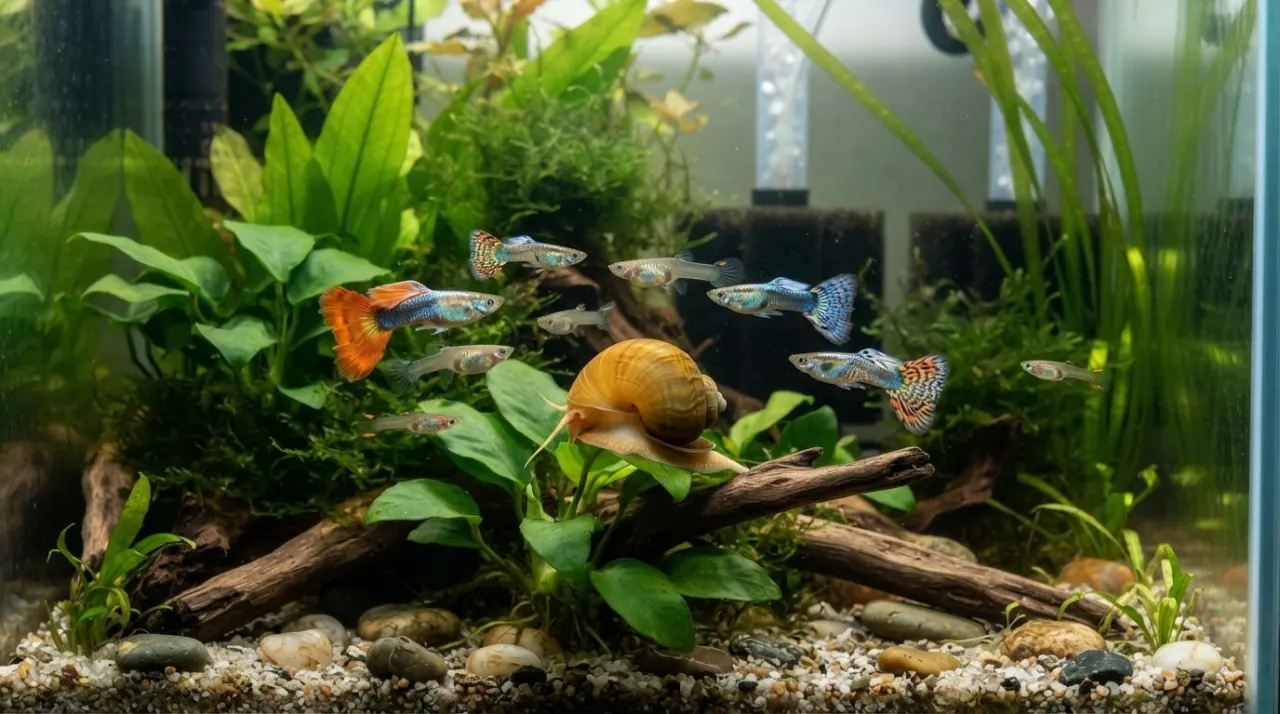 Can Guppies Live With Mystery Snails? guide image