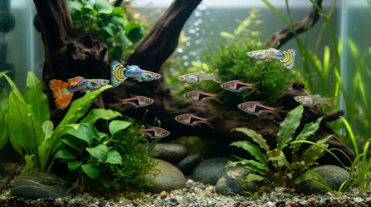Can Guppies Live With Harlequin Rasboras? guide image