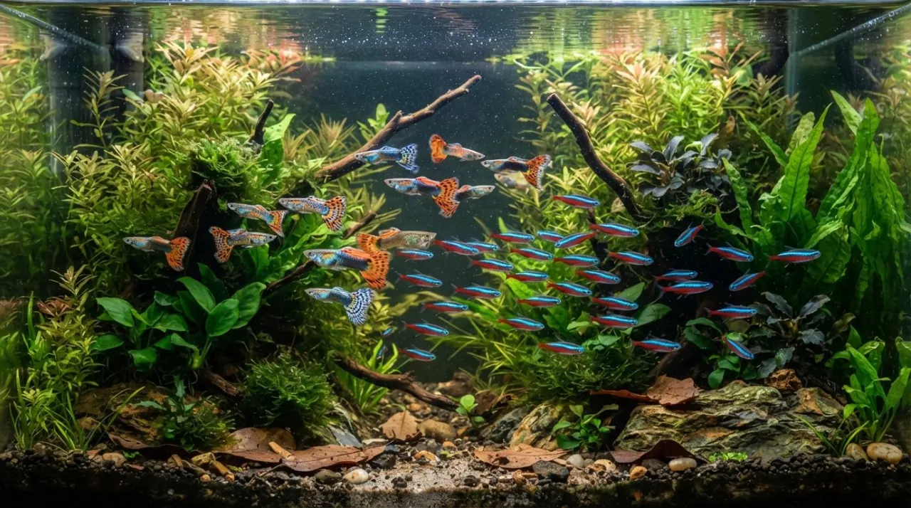 Can Guppies Live With Cardinal Tetras? guide image