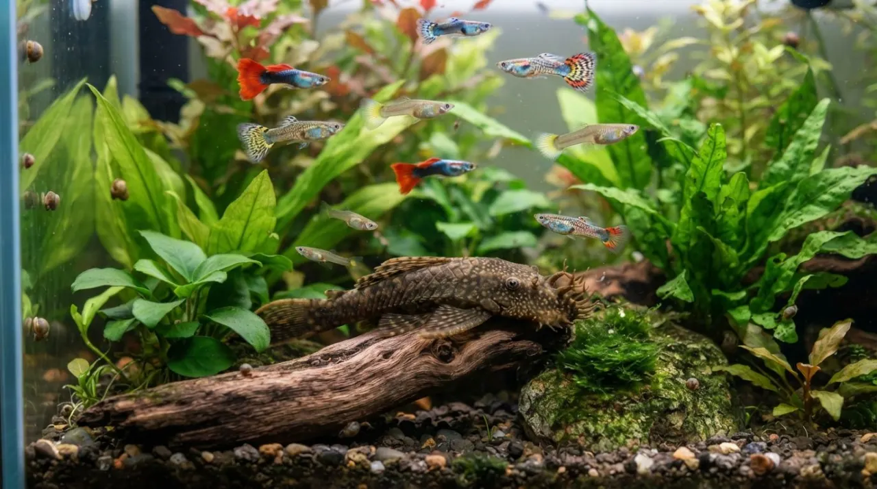 Can Guppies Live With Bristlenose Plecos? guide image