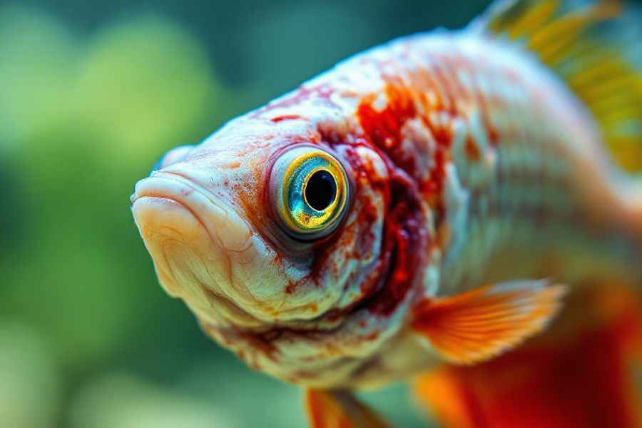 Betta Fish with Gill Flukes