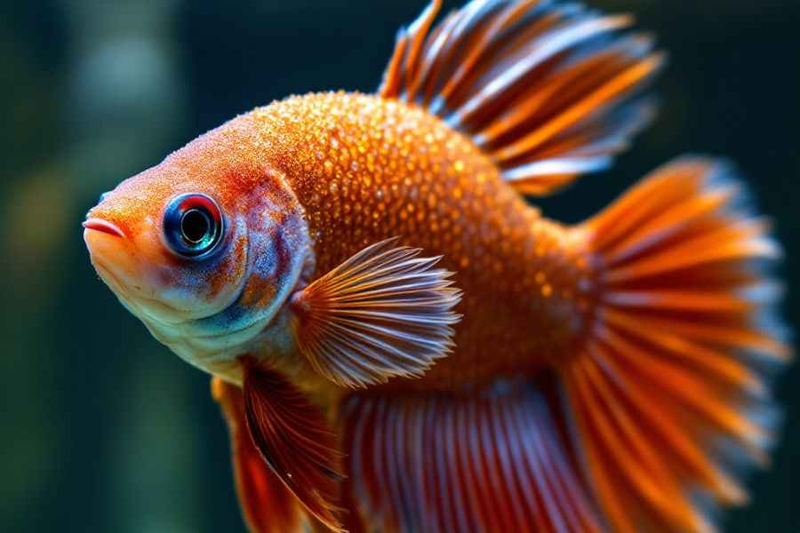 Betta Fish with Velvet Disease