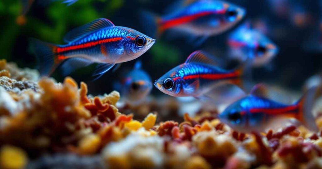 Neon Tetra with their Diet